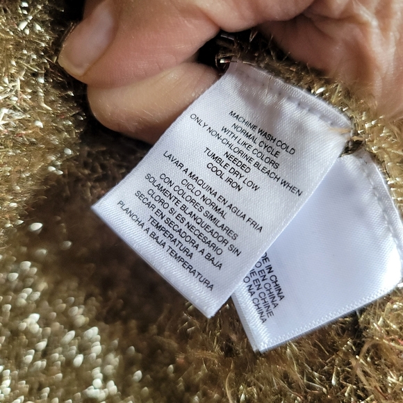 RACHEL Rachel Roy, Dehlia‎ Metallic Crewneck Pullover Sweater, Gold, Size Medium - Picture 2 of 8